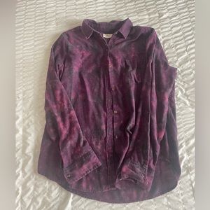 Purple hollister button down size M